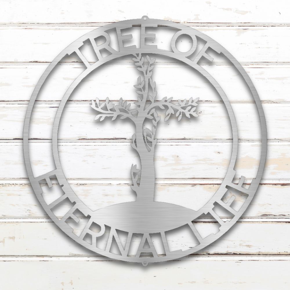 Eternal Tree of Life Metal Wall Art (Silver) | Shop Custom Metal Signs & Wall Decor | Sovereign Metalworks