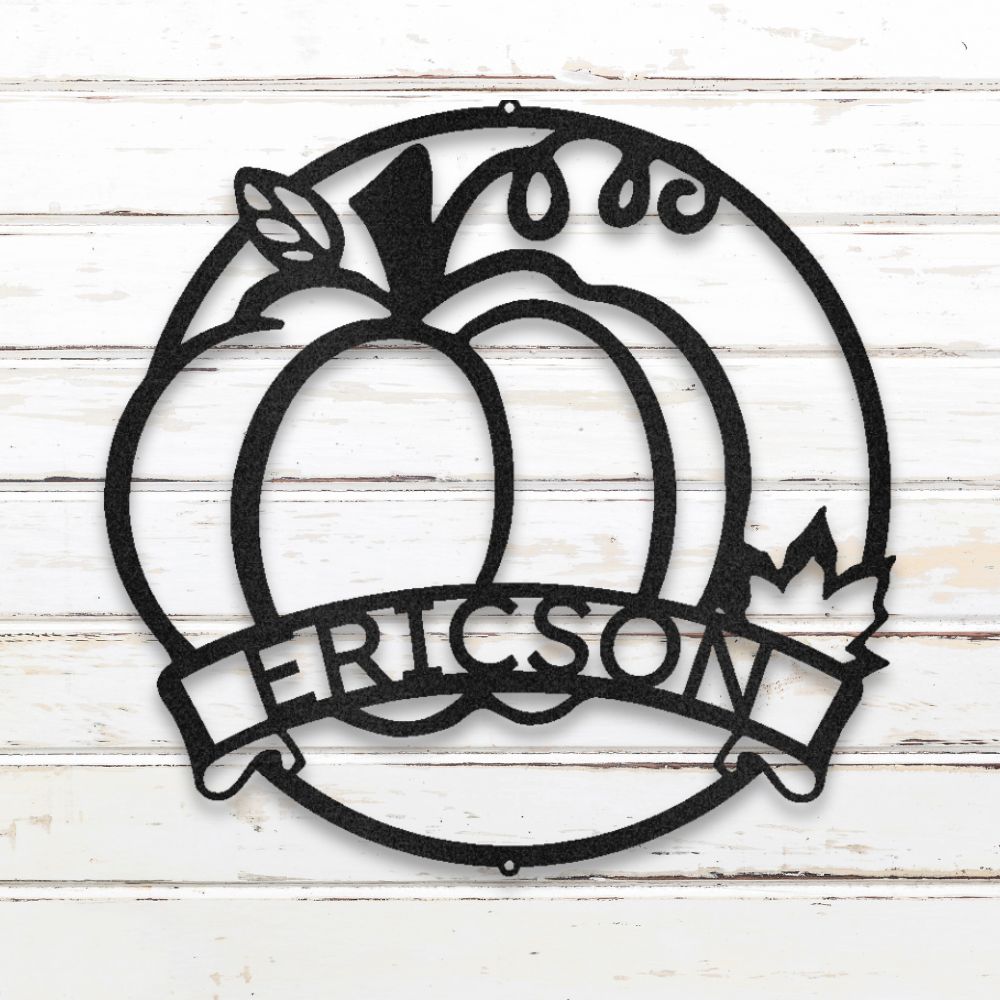 Pumpkin I Custom Metal Wall Art