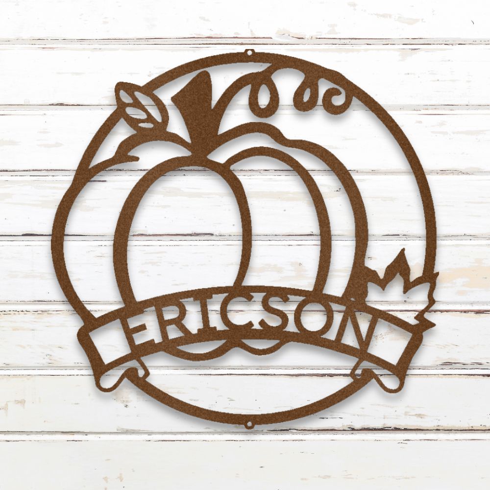 Pumpkin I Custom Metal Wall Art