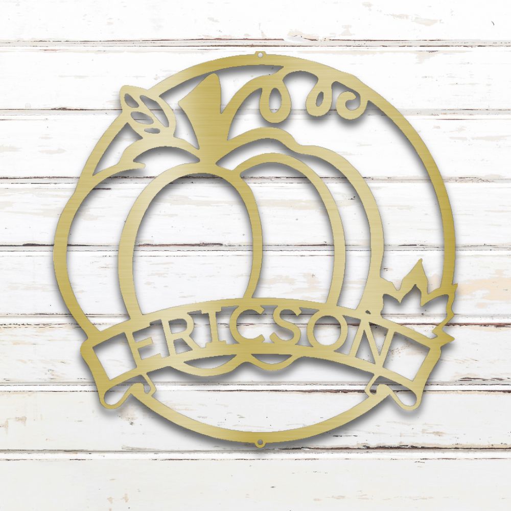 Pumpkin I Custom Metal Wall Art