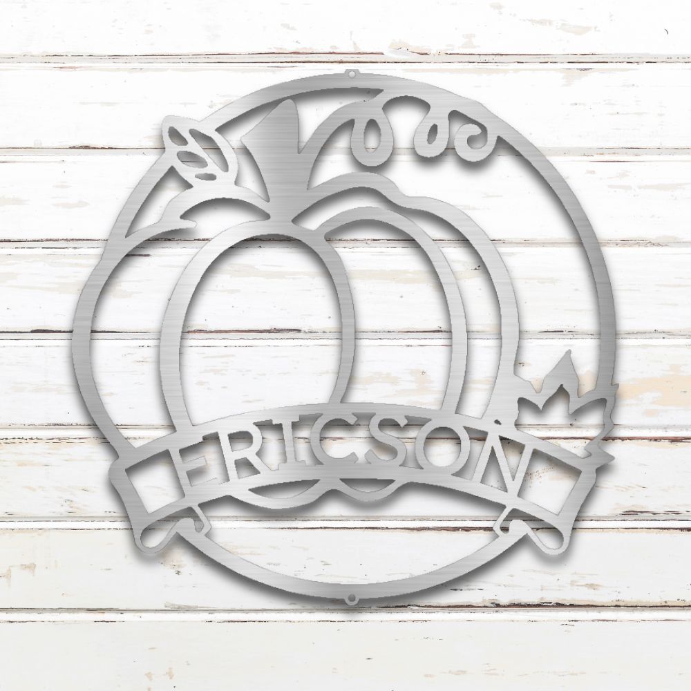Pumpkin I Custom Metal Wall Art