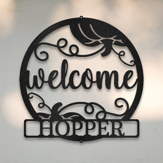 Fall Welcome Sign Custom Metal Wall Art | Sovereign Metalworks