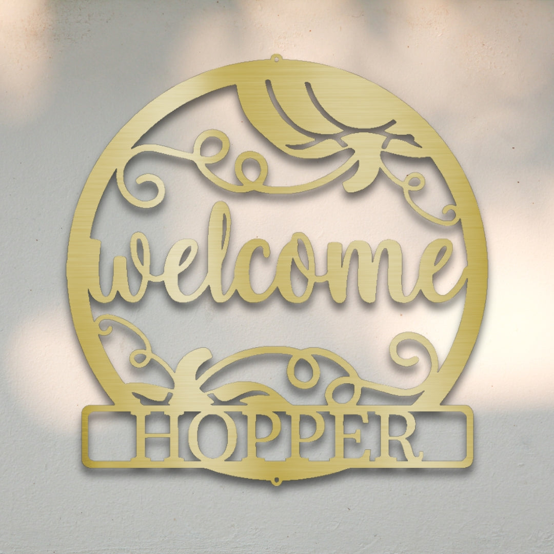 Fall Welcome Sign Custom Metal Wall Art | Sovereign Metalworks