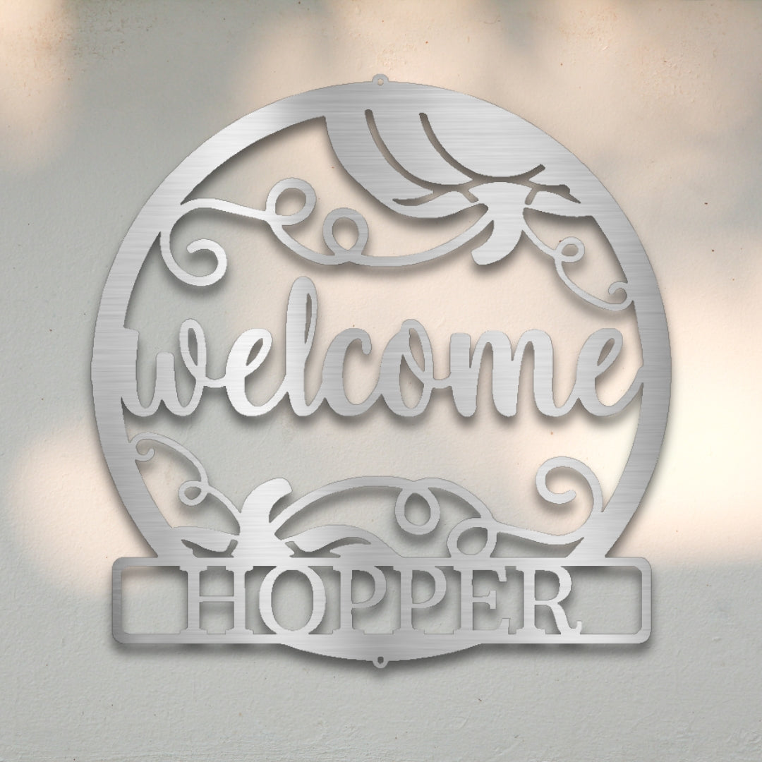 Fall Welcome Sign Custom Metal Wall Art | Sovereign Metalworks
