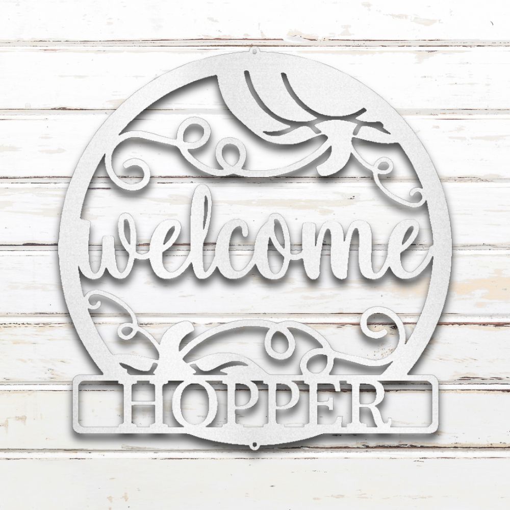 Fall Welcome Sign Custom Metal Wall Art