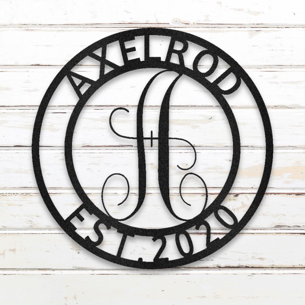 Family Name Metal Wall Art (Black) | Shop Custom Metal Signs & Wall Decor | Sovereign Metalworks