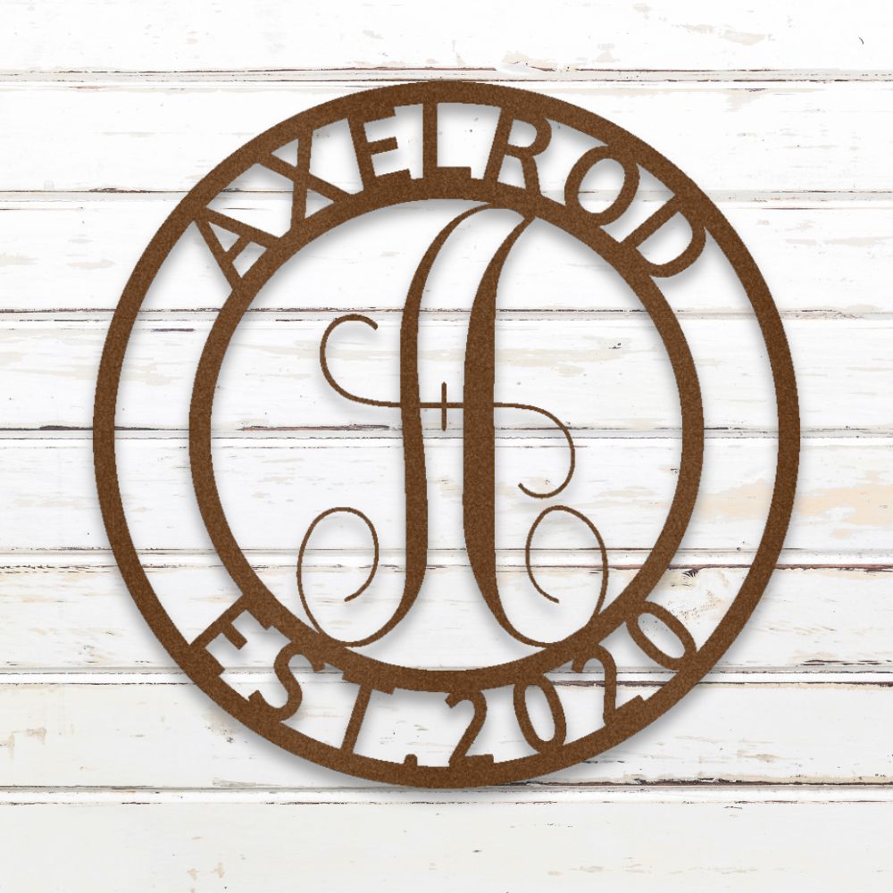 Family Name Metal Wall Art (Copper) | Shop Custom Metal Signs & Wall Decor | Sovereign Metalworks