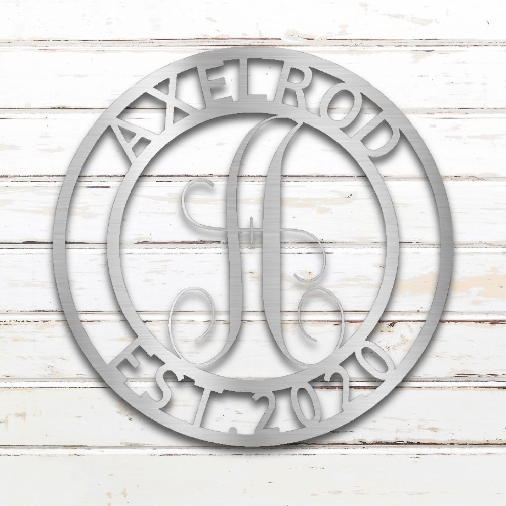 Family Name Metal Wall Art (Silver) | Shop Custom Metal Signs & Wall Decor | Sovereign Metalworks