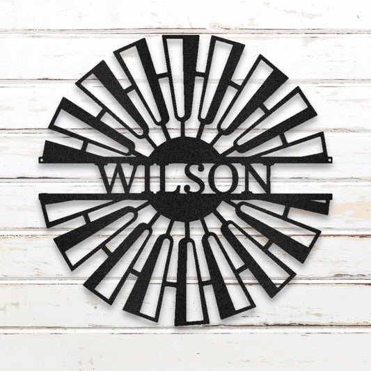 Fancy Windmill Metal Wall Art (Black) | Shop Custom Metal Signs & Wall Decor | Sovereign Metalworks