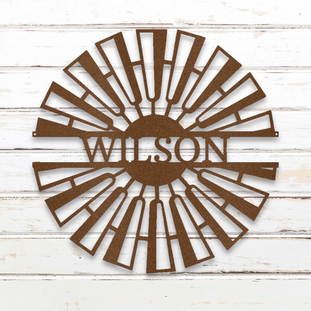 Fancy Windmill Metal Wall Art (Copper) | Shop Custom Metal Signs & Wall Decor | Sovereign Metalworks