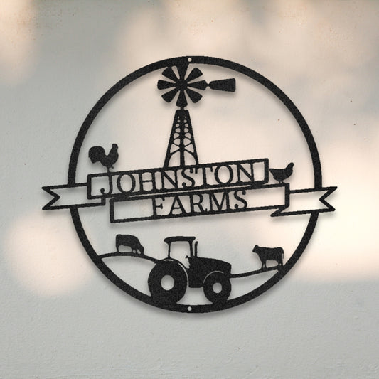 Farm Banner Custom Metal Wall Art | Sovereign Metalworks