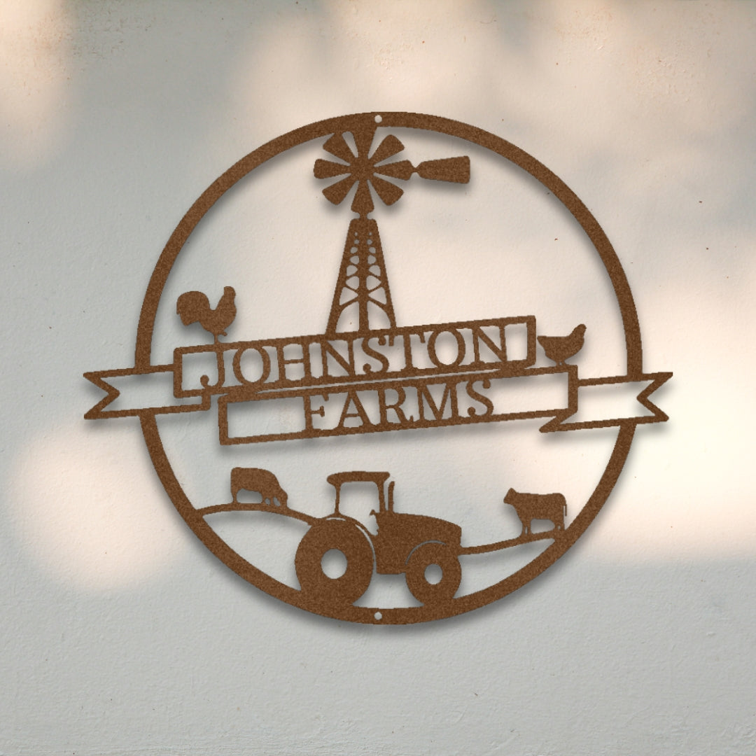 Farm Banner Custom Metal Wall Art | Sovereign Metalworks