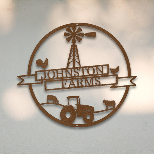 Farm Banner Custom Metal Wall Art | Sovereign Metalworks