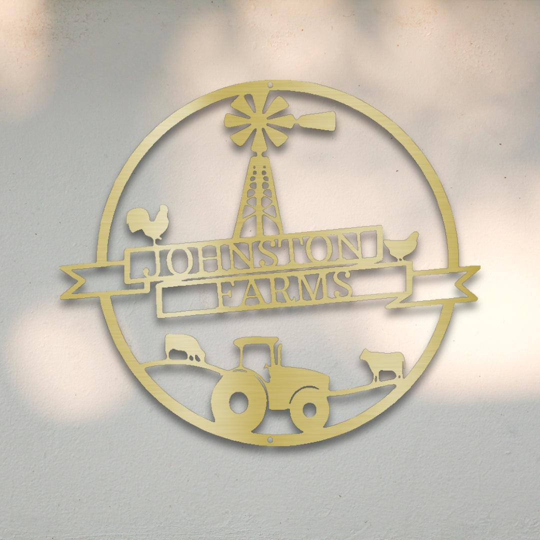 Farm Banner Custom Metal Wall Art | Sovereign Metalworks