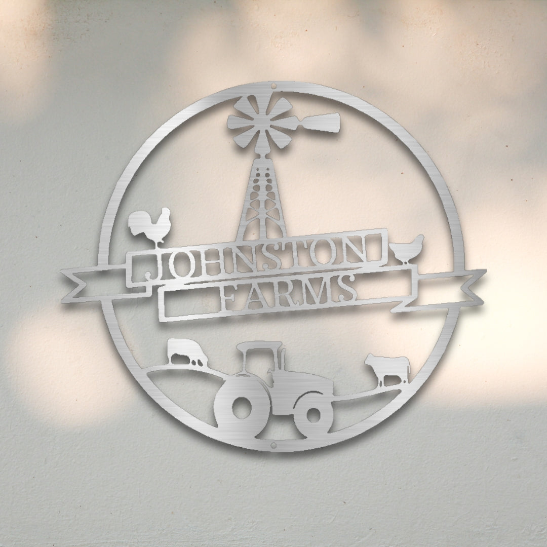 Farm Banner Custom Metal Wall Art | Sovereign Metalworks