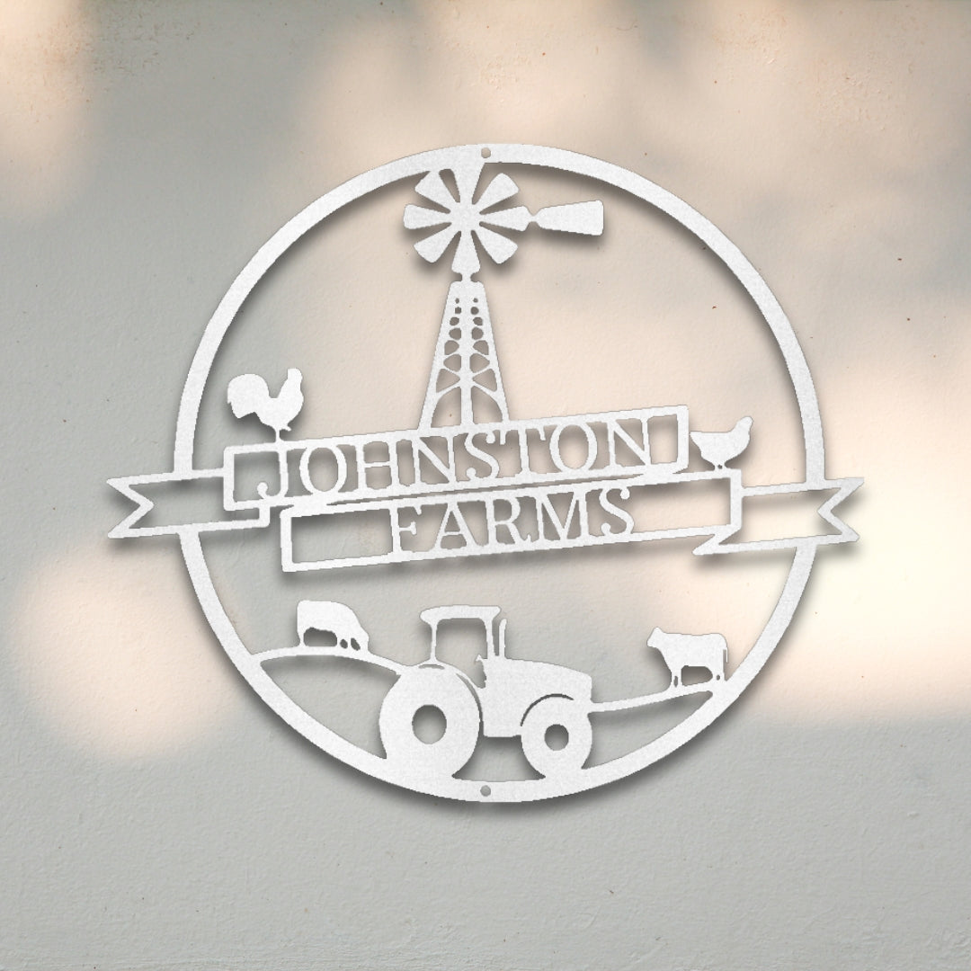 Farm Banner Custom Metal Wall Art | Sovereign Metalworks