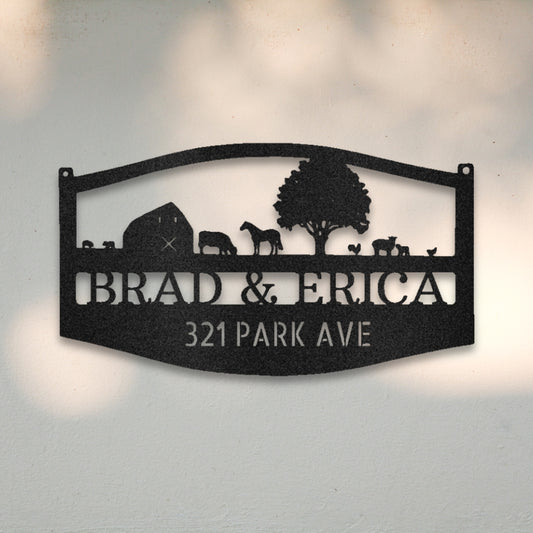 Farm Scene Custom Metal Wall Art | Sovereign Metalworks