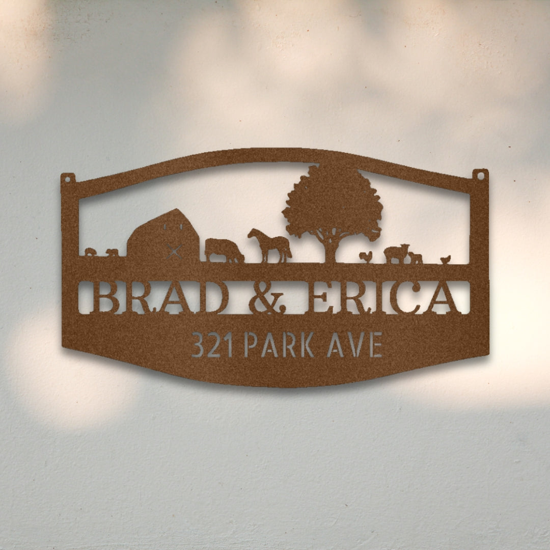 Farm Scene Custom Metal Wall Art | Sovereign Metalworks