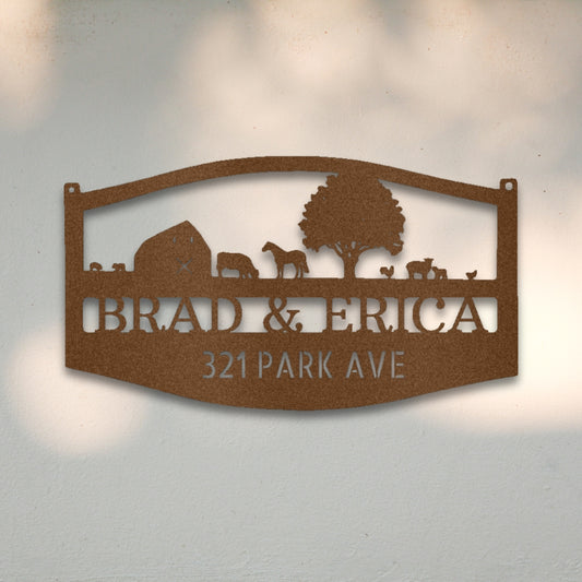Farm Scene Custom Metal Wall Art | Sovereign Metalworks