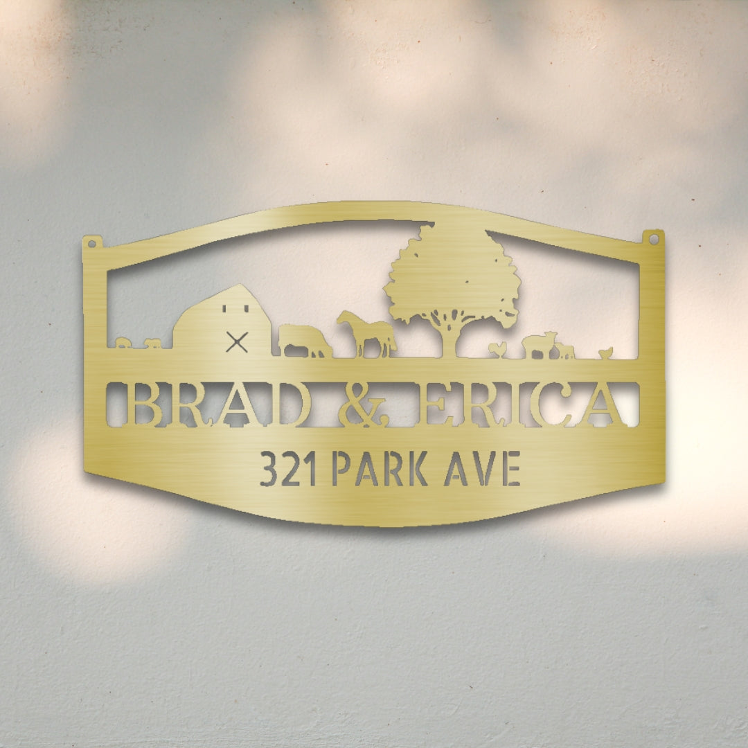 Farm Scene Custom Metal Wall Art | Sovereign Metalworks