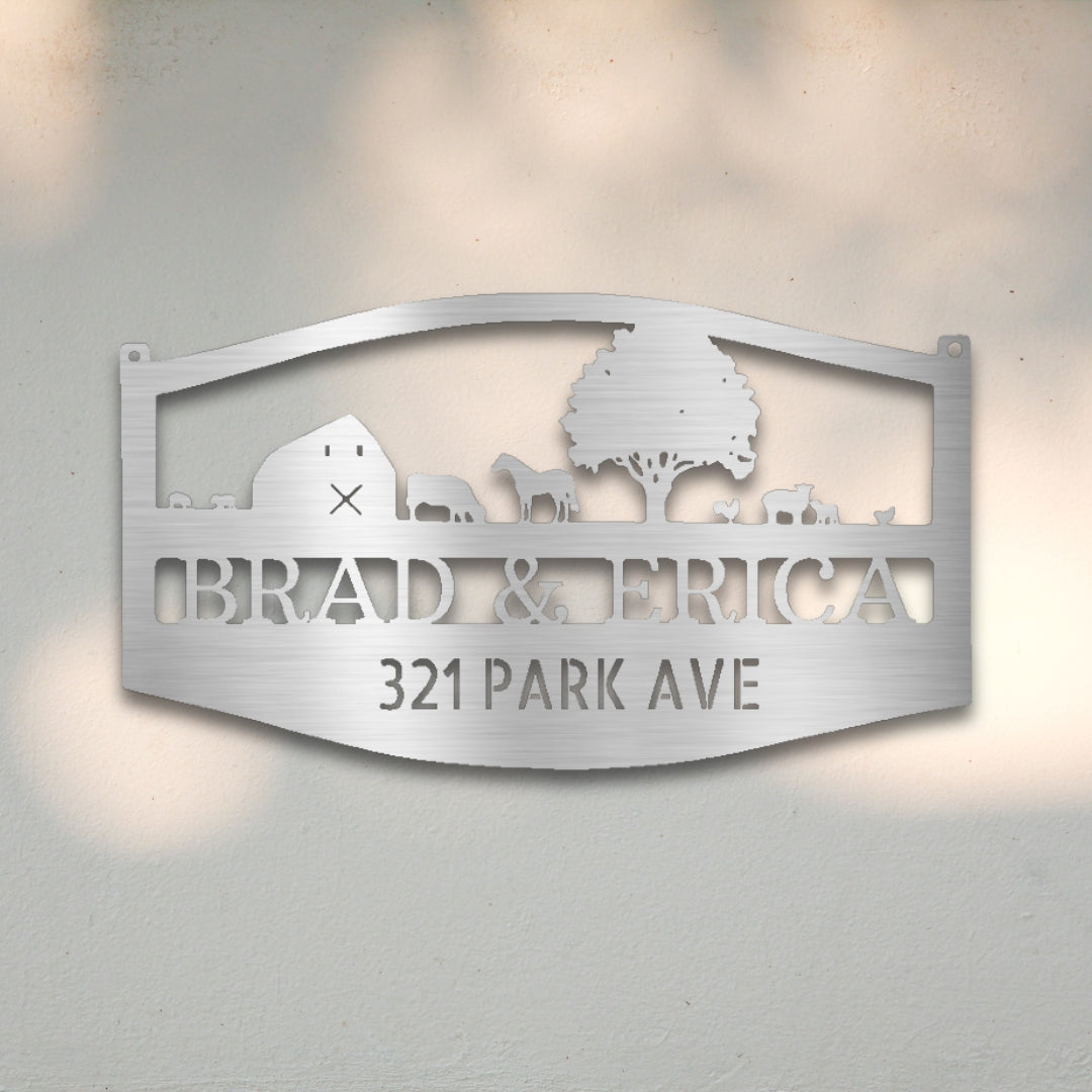 Farm Scene Custom Metal Wall Art | Sovereign Metalworks