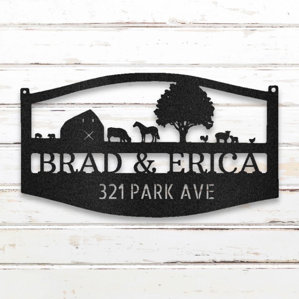 Farmstead III Metal Wall Art (Black) | Shop Custom Metal Signs & Wall Decor | Sovereign Metalworks