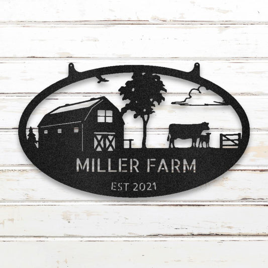 Farmstead V Metal Wall Art (Black) | Shop Custom Metal Signs & Wall Decor | Sovereign Metalworks