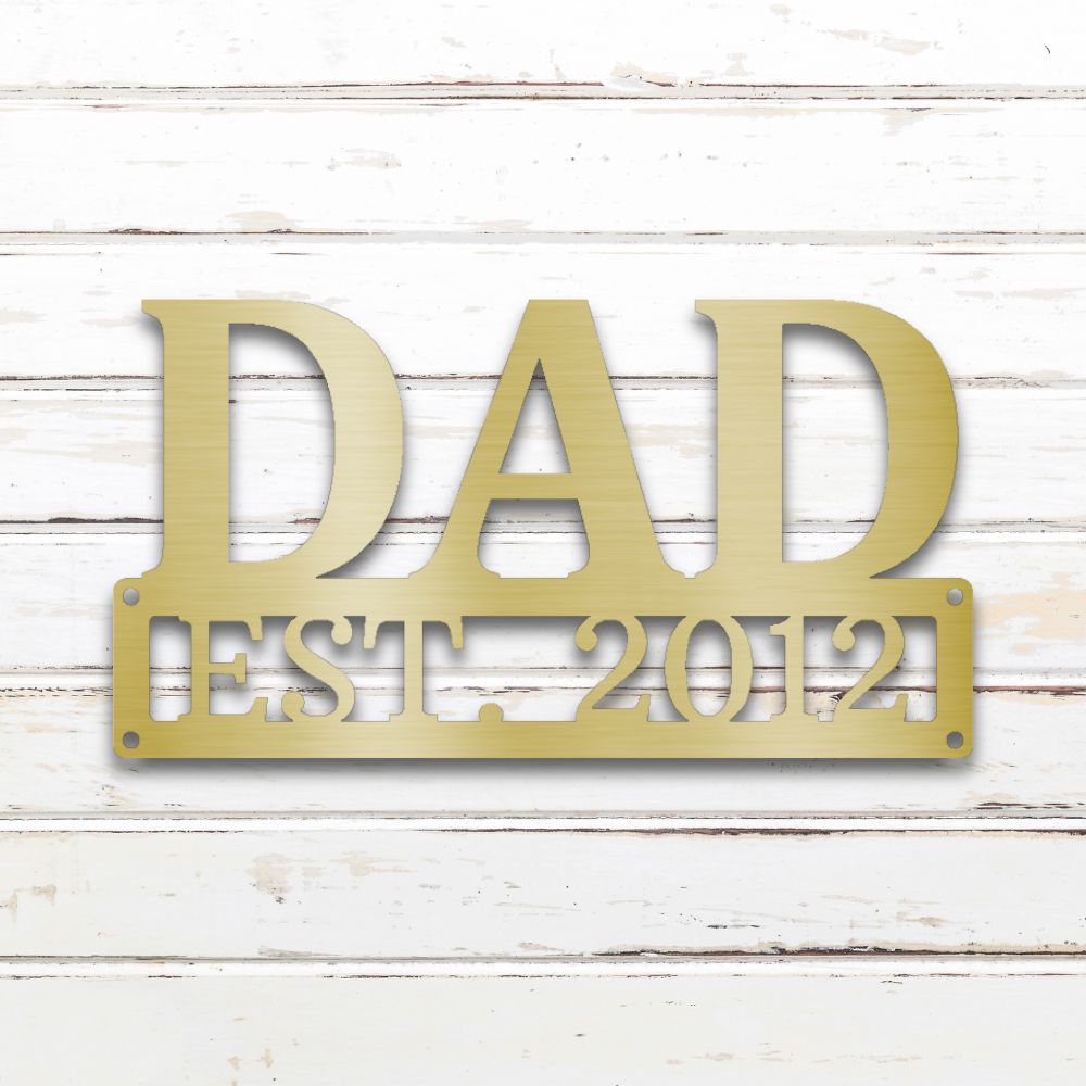 Father's Day II Metal Wall Art (Gold) | Shop Custom Metal Signs & Wall Decor | Sovereign Metalworks