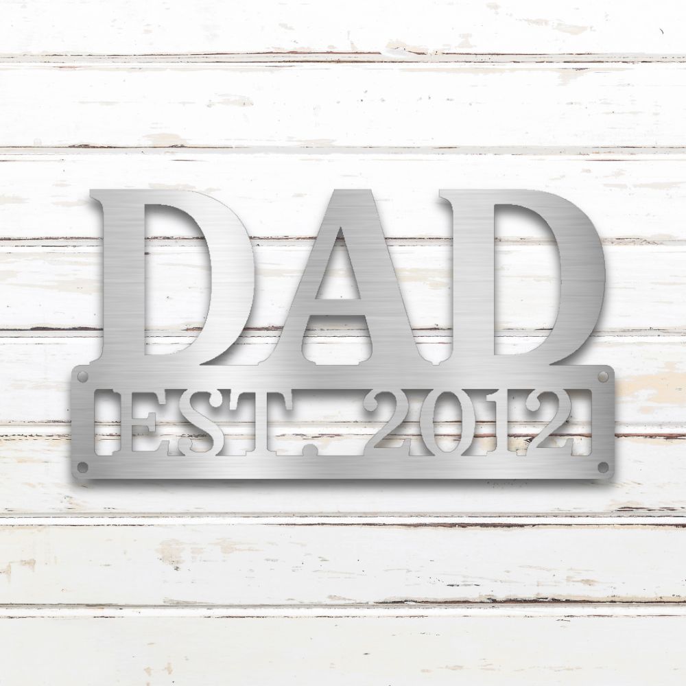 Father's Day II Metal Wall Art (Silver) | Shop Custom Metal Signs & Wall Decor | Sovereign Metalworks