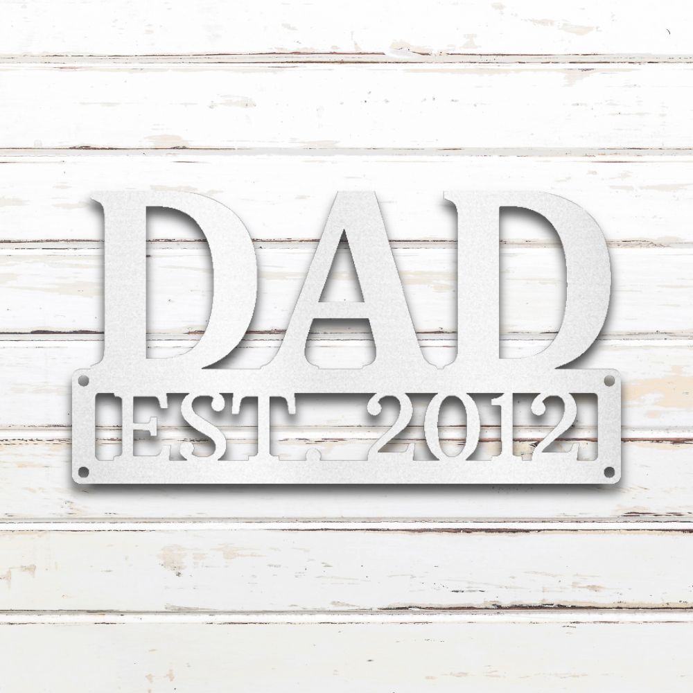 Father's Day II Metal Wall Art (White) | Shop Custom Metal Signs & Wall Decor | Sovereign Metalworks