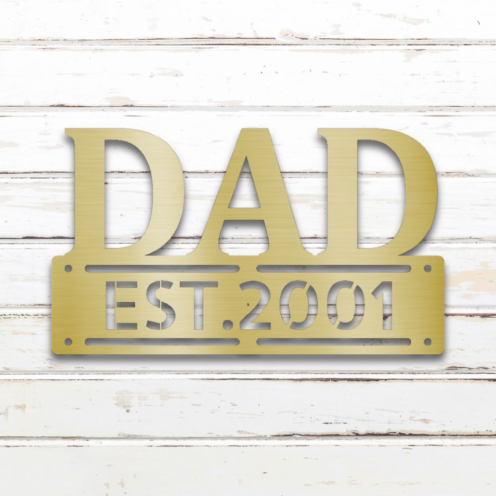 Father's Day I Metal Wall Art (Gold) | Shop Custom Metal Signs & Wall Decor | Sovereign Metalworks