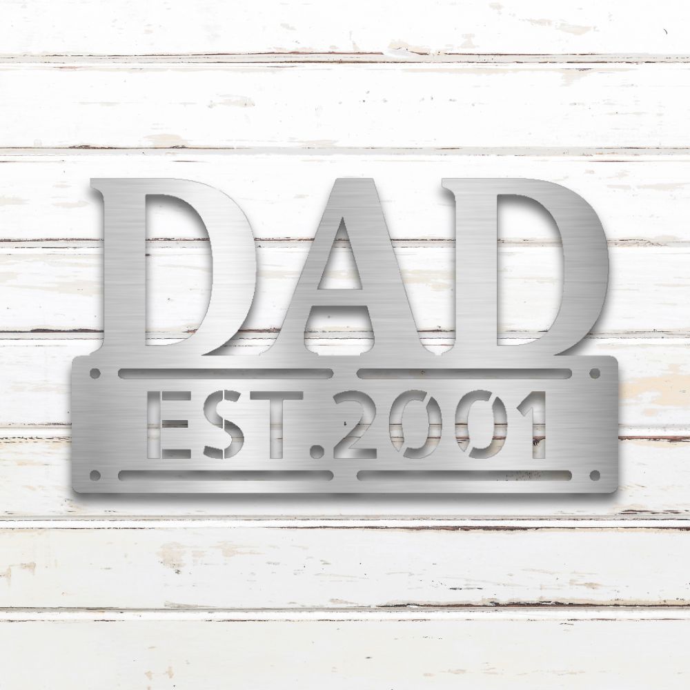 Father's Day I Metal Wall Art (Silver) | Shop Custom Metal Signs & Wall Decor | Sovereign Metalworks