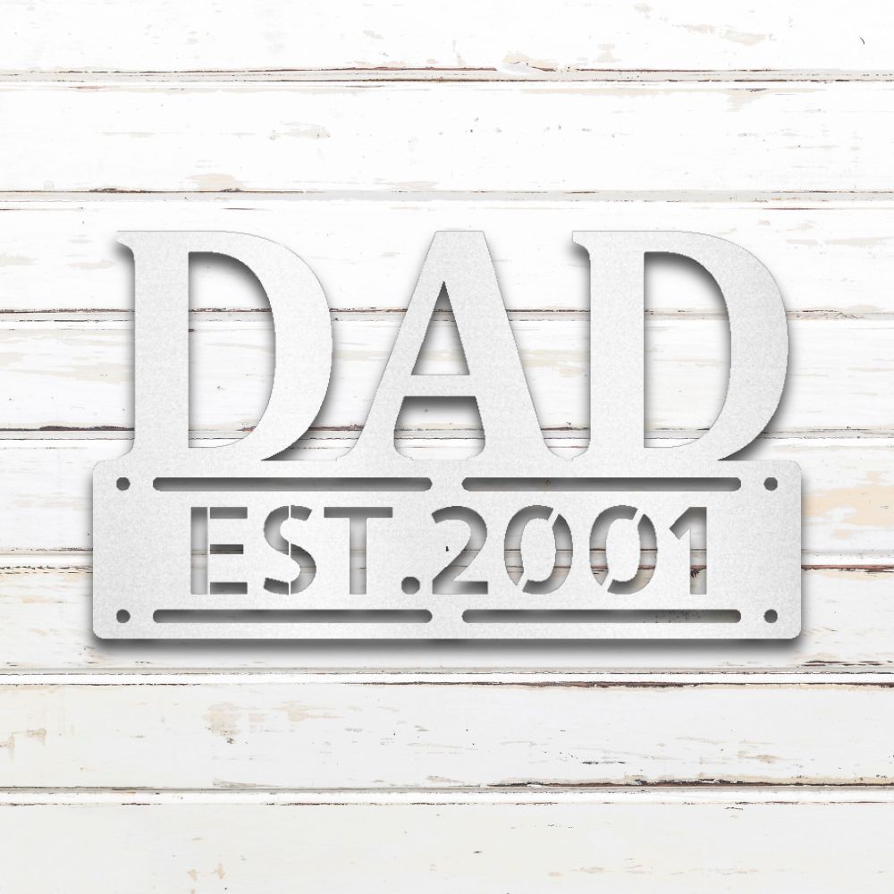 Father's Day I Metal Wall Art (White) | Shop Custom Metal Signs & Wall Decor | Sovereign Metalworks