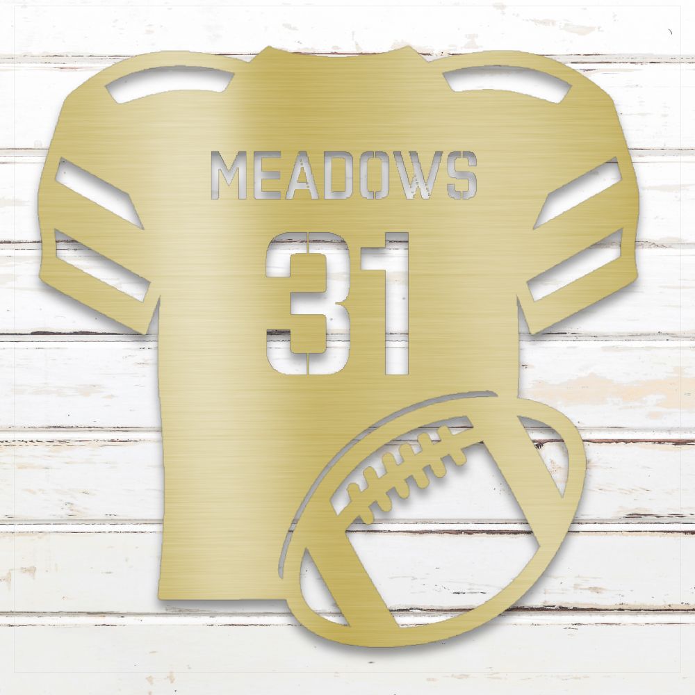 Football Jersey | Personalized Metal Wall Art