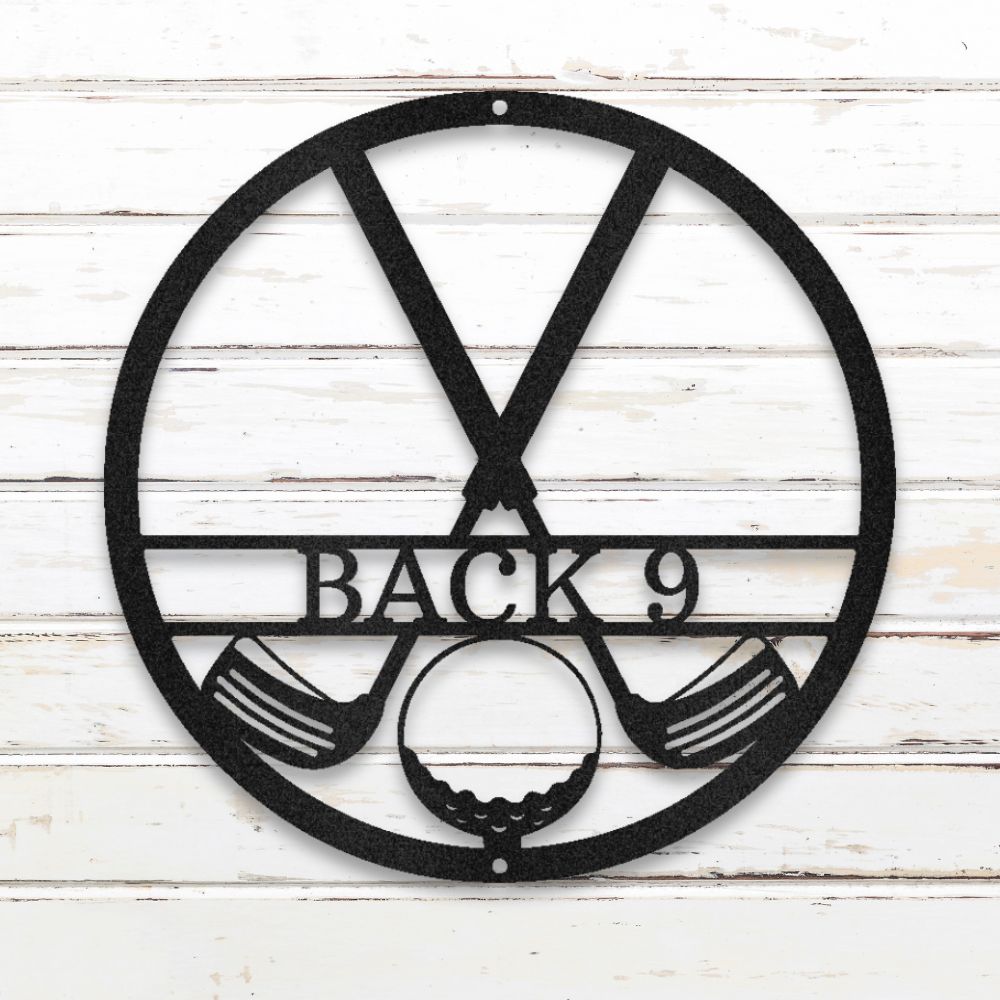 Golf Club Metal Wall Art (Black) | Shop Custom Metal Signs & Wall Decor | Sovereign Metalworks