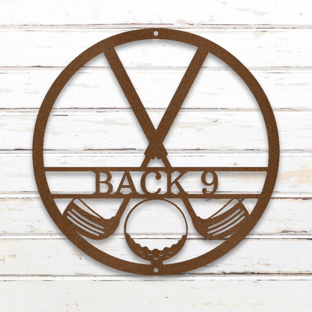 Golf Club Metal Wall Art (Copper) | Shop Custom Metal Signs & Wall Decor | Sovereign Metalworks