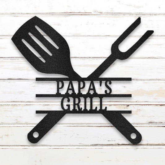 Grillmaster Metal Wall Art (Black) | Shop Custom Metal Signs & Wall Decor | Sovereign Metalworks