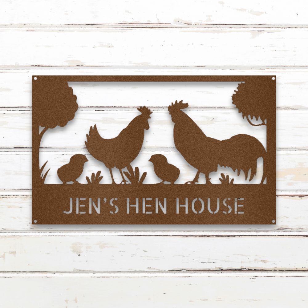 Hen House Metal Wall Art (Copper) | Shop Custom Metal Signs & Wall Decor | Sovereign Metalworks