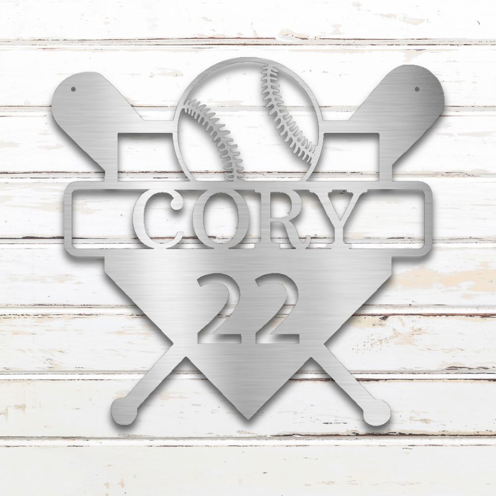 Home Plate Metal Wall Art (Silver) | Shop Custom Metal Signs & Wall Decor | Sovereign Metalworks