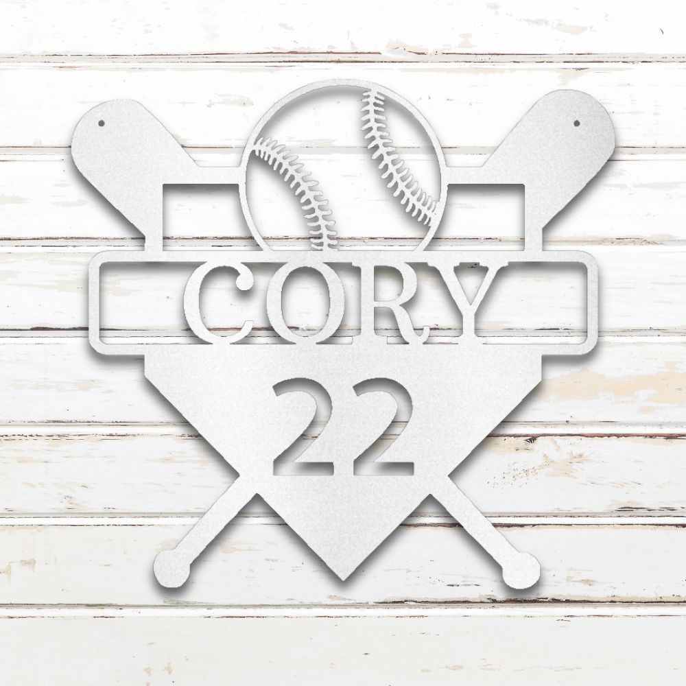 Home Plate Metal Wall Art (White) | Shop Custom Metal Signs & Wall Decor | Sovereign Metalworks