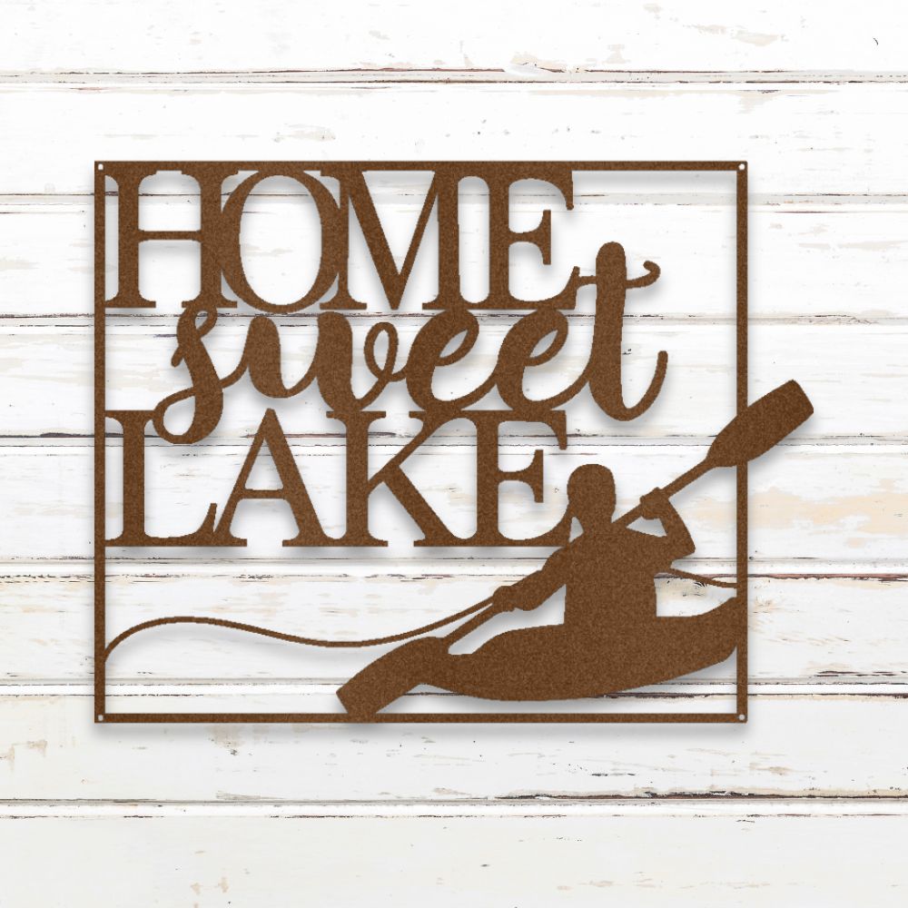 Home Sweet Lake Metal Wall Art (Copper) | Shop Custom Metal Signs & Wall Decor | Sovereign Metalworks