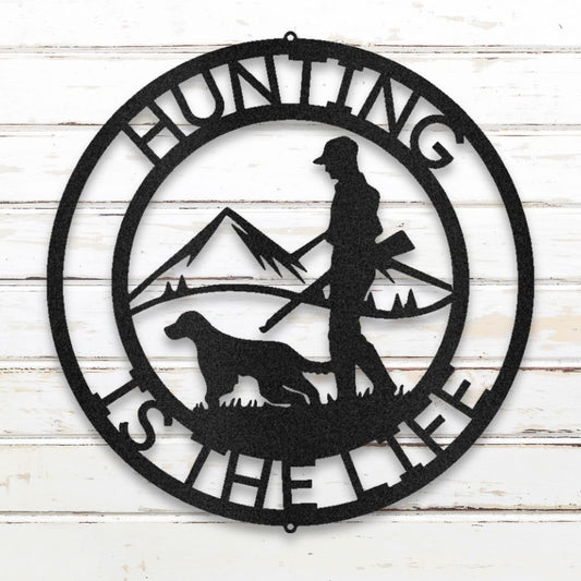 Hunting Life Metal Wall Art (Black) | Shop Custom Metal Signs & Wall Decor | Sovereign Metalworks