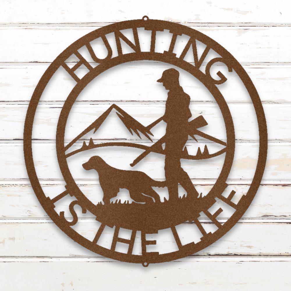 Hunting Life Metal Wall Art (Copper) | Shop Custom Metal Signs & Wall Decor | Sovereign Metalworks