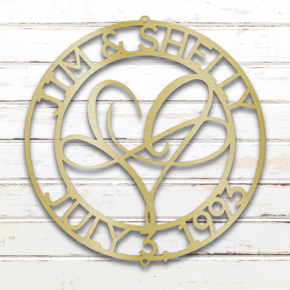 Infinite Love Metal Wall Art (Gold) | Shop Custom Metal Signs & Wall Decor | Sovereign Metalworks