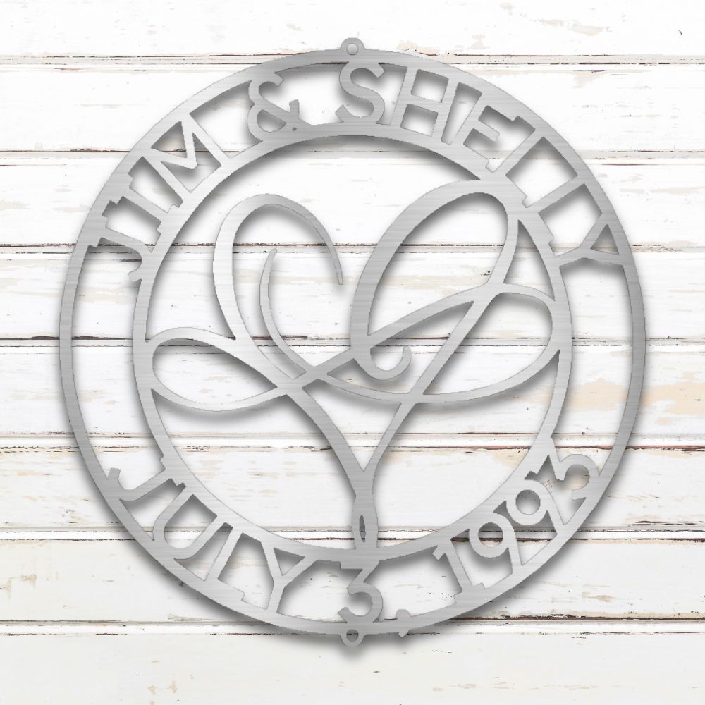 Infinite Love Metal Wall Art (Silver) | Shop Custom Metal Signs & Wall Decor | Sovereign Metalworks