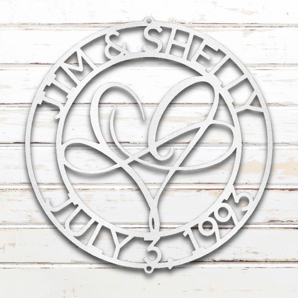 Infinite Love Metal Wall Art (White) | Shop Custom Metal Signs & Wall Decor | Sovereign Metalworks