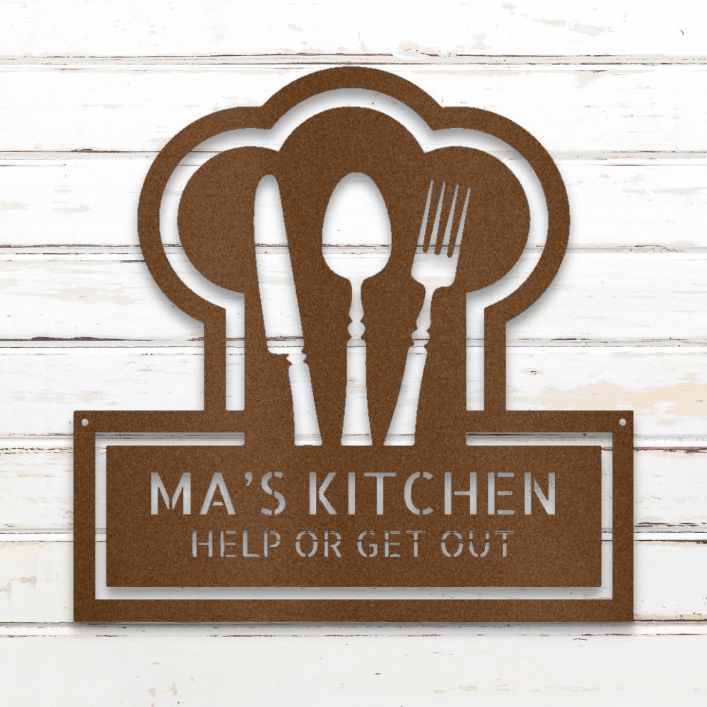 In the Kitchen II Metal Wall Art (Copper) | Shop Custom Metal Signs & Wall Decor | Sovereign Metalworks