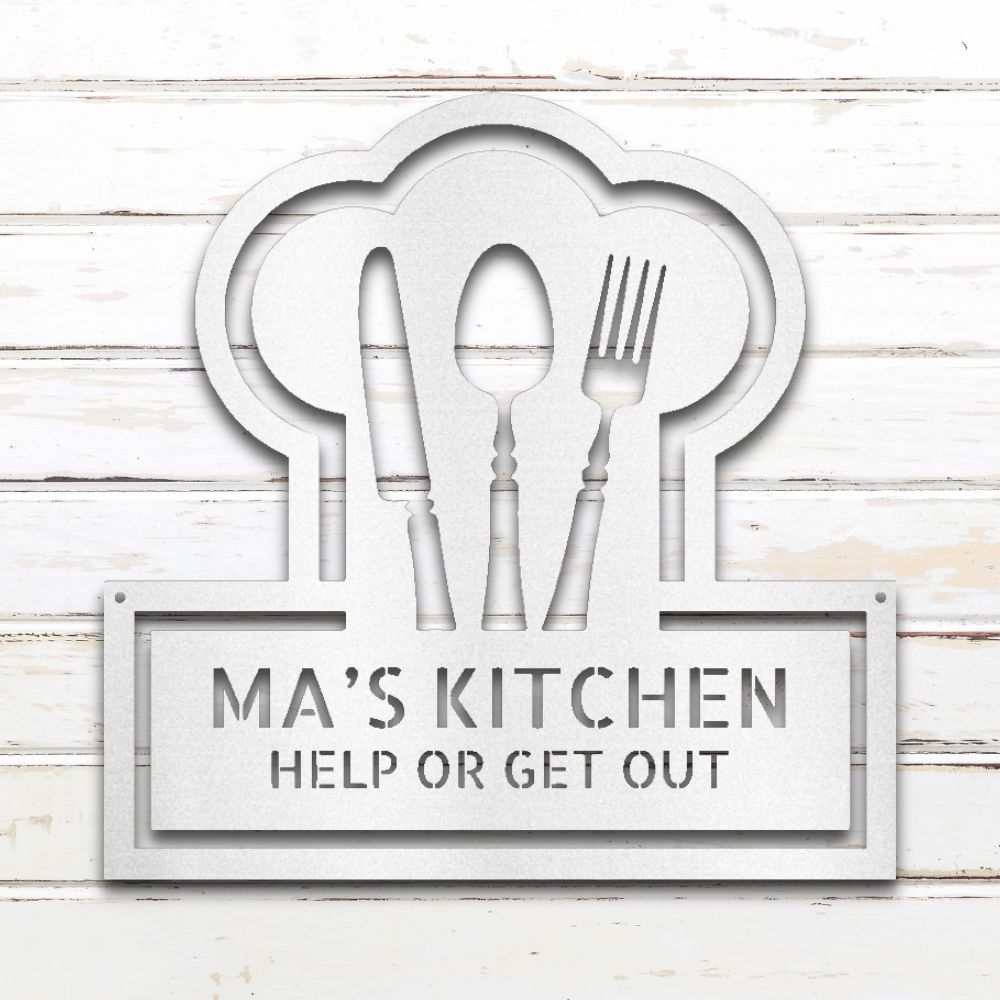 In the Kitchen II Metal Wall Art (White) | Shop Custom Metal Signs & Wall Decor | Sovereign Metalworks