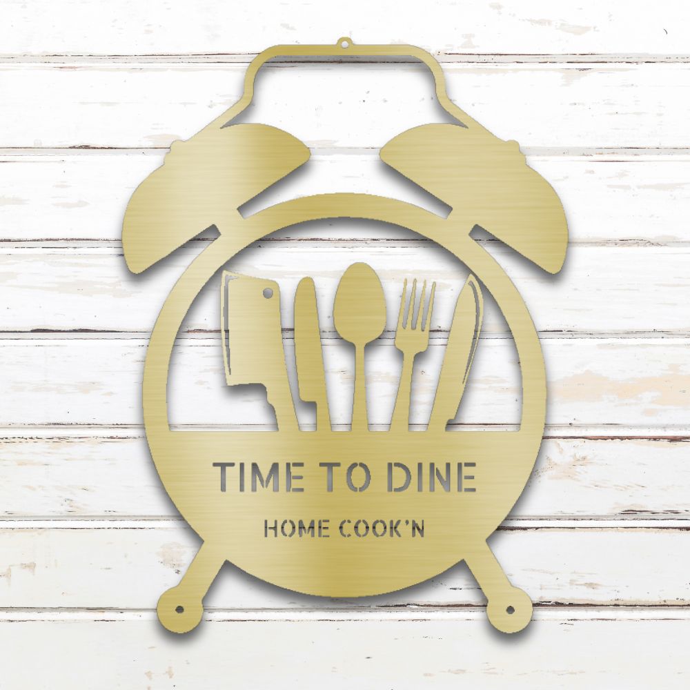 Kitchen Timer Metal Wall Art (Gold) | Shop Custom Metal Signs & Wall Decor | Sovereign Metalworks