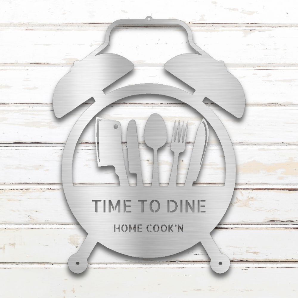 Kitchen Timer Metal Wall Art (Silver) | Shop Custom Metal Signs & Wall Decor | Sovereign Metalworks